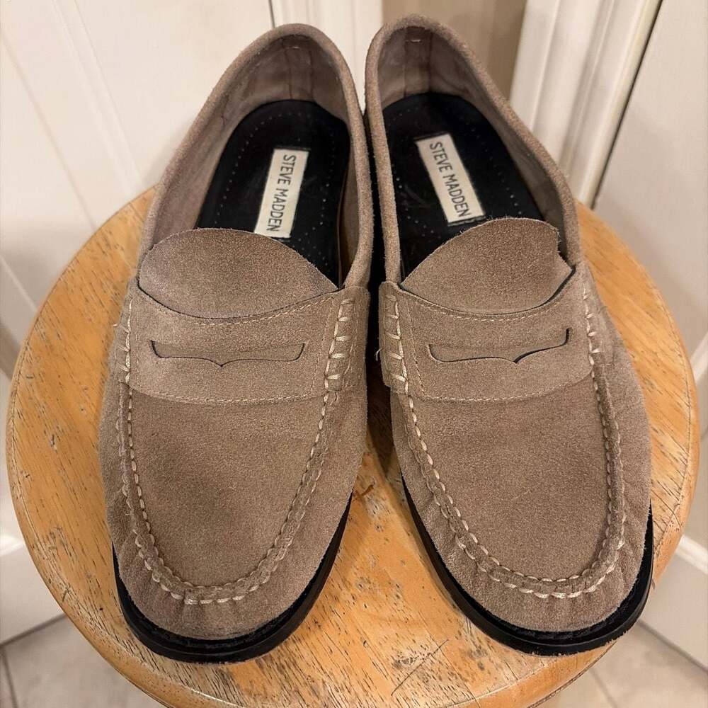Steve Madden Kingston Suede Penny Loafers